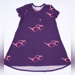 LuLaRoe Girls Purple Dress – Size 8